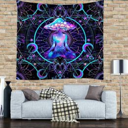 Tapestries Multifunction Wall Tapestry Mushroom Man Printed Hanging Blanket Yoga Travel Sleeping Mat Home El Decor260L