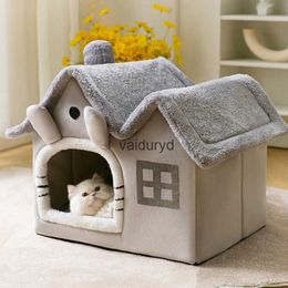 Cat Beds Furniture Winter Long Plush Pet Bed Round Cats House Supplies Products Accessories Warm Cushions Sofa Basket For Small Dogvaiduryd