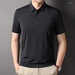 Men's Polos Top Grade Seamless Summer Mens Designer Regular Fit Business Shirts Polo Short Sleeve Casual Tops Fashions Men Clothing