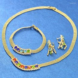 Necklace Earrings Set ZEA Dear Jewelry Classic Collar For Women Bracelet Wedding Dubai Fashion Findings