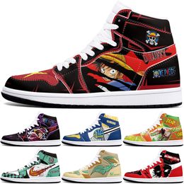 DIY fashionable anime characters antiskid for men women basketball shoes Customised exquisite comfortable orange sneakers