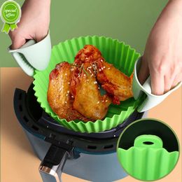 New Silicone Basket Pot Tray Airfryer Liner For Air Fryer Reusable Container Accessories Pan Baking Mold Canister Shape Protector