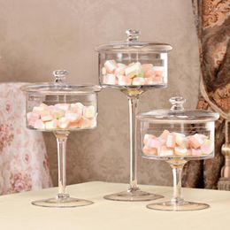 Bakeware Tools Transparent Glass Cup Cake Pan Stand Cover Wedding Dessert Display Bar Decoration Plate Kitchen Accessories