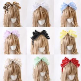 Party Supplies Princess Three Layers Big Lace Trim Bow Headband Women KC Hair Accessories Lolita Maid Cosplay Japanese Headwear B2504