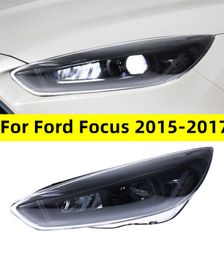 Car Lights Assembly For Ford Focus 20 15-20 17 Full LED Head Lamp With Dynaming Moving Turning Signal Xenon