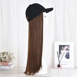 Synthetic Hair Extensions Cloghet Braids Womens Female Baseball Hat European And American Simation Hair Chemical Fibre High Temperatur Dho5D