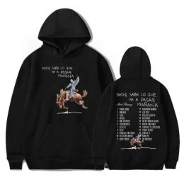 Bad Bunny Nadie Sabe Lo Que Va A Pasar Manana Album Oversized Women/Men Hoodie Sweatshirt Casual Tracksuit Streetwear Clothes