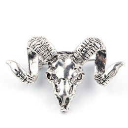 Whole 20pcs Vintage Sheep Head Shape Brooch Personality Cloth Decor Jewelry for Men and Women Enamel Hat Scarf Badge Pins 20102317