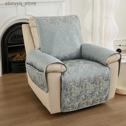 Chair Covers Recliner Sofa Integrated Cushion Towel Jacquard Chaise Lounge Anti Slip Slipcover Home Decor Armchair Dustproof Protective Cover Q231130