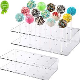 New 15 Hole Cake Lollipop Holder Display Stand Acrylic Holder Clear Durable Candy Holder for wedding party birthday dessert stand