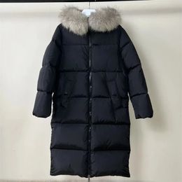 Women s Down Parka s winter jacket 2023 90 white duck down filling long coats Detachable fur collar feather jackets 231130