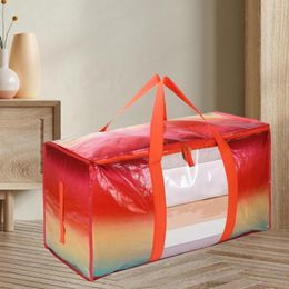 Storage Bags Useful Bag Bright-colored Clothes Organiser Visible Window Move House Extra Big Pouch Moving Tote