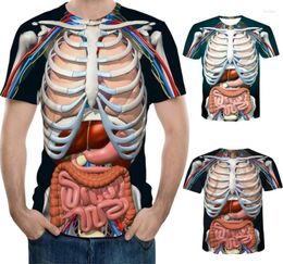 Men's T Shirts Educational Augmented Reality T-Shirt For Anatomy 3D Printed Round Neck Short-Sleeved Anime Funny Halloween Men Shirt