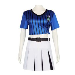 Blue Lock Teieri Anri Cosplay Costume Football Girls Cheerleading Sports T Shirt Short Skirt Sets Summer Sportswear