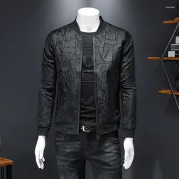 Men's Jackets 2023 Boutique Leisure Fashion Station Collar Jacket Bomber Male Casual Coat