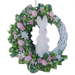 Decorative Flowers Decoration Props Easter Home 2023 & Wreath Bows For Front Door Rooster