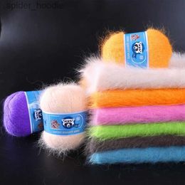 Yarn 2Pcs/Set 50+20g/set Long Plush Mink Cashmere Yarn High Quality Hand-Knitting Thread For Cardigan Scarf Sweater Knitting Yarn L231130