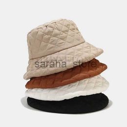 Beanie/Skull Caps Down Cotton Fisherman Hat Men and Women Same Style Autumn and Winter Basin Hats Fashion Wild Warm Bucket Cap J231130