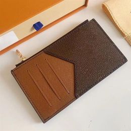 High Quality Men Women Credit Card Holder Classic Mini Bank Card Holder Small Coin Wallet Wtih Box335S