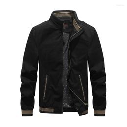 Men's Jackets Black Blue Red Dark Khaki Light Cotton Jacket Men's Middle-Aged And Elderly Spring Autumn Coat