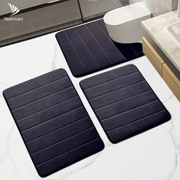 Carpets Memory Foam Bath Mat Toilet Mat Extra Soft Non-Slip Bathroom Mat Super Absorbent Bath Mats for Bathroom Floor Bath Rug Foot Mat 231129