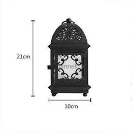 Candle Holders European ical Moroccan Lighthouse Romantic Hanging Wedding Metal Candle Lamp Crafts Weeding Home Decoration Birthday Gifts YQ231130