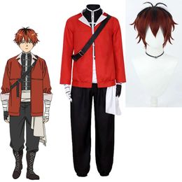 at Frieren the Funeral Costume Stark Cosplay Warrior Uniform Suits Halloween Anime Clothing Cosplayer Wig Headgear er