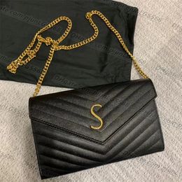 Leather clutch for women Evening Bags fashion chain purse lady shoulder bag handbag presbyopic mini package messenger bag card hol286Q