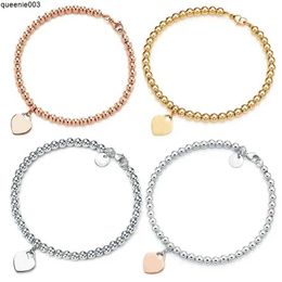 Tiffahylioes Charm Bracelets Designer Love Heart-shaped Female Thickened Silver Bottom Plating for Girlfriend Souvenir Gift Fashion Jewellery