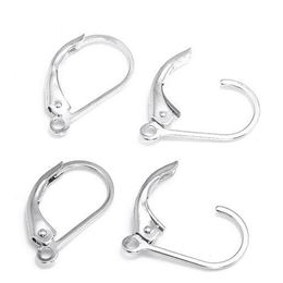 10pcs lot 925 Sterling Silver Earring Clasps Hooks Finding Components For DIY Craft Fashion Jewelry Gift 16mm W230327c