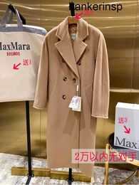 Designer Coat Maxmaras Pure Wool Winter Ding level double-sided cashmere for women medium length 2023 new Woollen