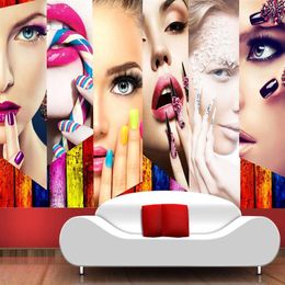 Custom 3d po wallpaper Makeup wallpaper for walls 3 d living room Beauty salon sofa TV backdrop 3d wallpaper walls285k