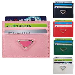 card case Triangle key pouch Card Holders Luxury Designer pocket organizer keychain Womens Coin Purses mens Vintage passport holders Leather red purse Key Wallets