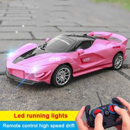 ElectricRC Car 24G RC Toy Radio Remote Control Highspeed Led Light Sports Stunt Drift Racing Toys For Boys Christmas Gifts 231128