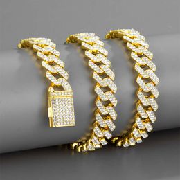 designer jewlery for men women Hip hop jewelry full diamond necklace explosive diamond 12mm diamond Cuban link chain for Men Hip Hop Necklace