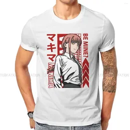 Men's T Shirts Chainsaw Man Anime Est TShirt For Men Makima Cool Round Neck Polyester Shirt Distinctive Gift Clothes OutdoorWear 6XL