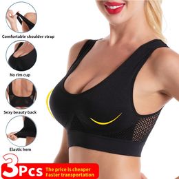 Bras 3 Pcs Sexy Seamless Bra Without Frame Underwire Push Up Sports Top Women's For Women bh Woman Large Size Plus Bralette 231129