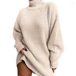 Women's Sweaters Oversized Turtleneck Sweater Long Batwing Sleeve Women Warm Winter Pullover Knit Tops