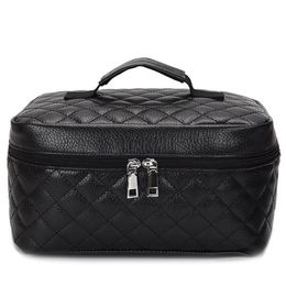 Cosmetic box Quilted professional cosmetic bag women's large capacity storage handbag travel toiletry makeup bag sac 21082126287c