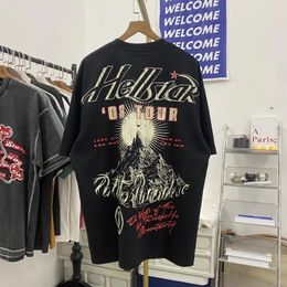 Men s T Shirts 2023 Hellstar Abstract Eagle Vintage T Shirt Men Women Casual Cotton Manual Shabby Wash T Shirt Graphic Shirts Clothing 231130