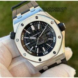 Audemar Pigue Watch Automatic Mechanical Movement Men's Wristwatch Royal Oak Offshore Diver 15703ST OO A002CA.01 black 42mm WN-CBY9
