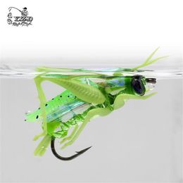 Grasshopper Flies Dry Fly Fishing Flies 4pcs 12pcs Insect Baits Fishing Lure Carp Trout Muskie Fly Tying Material Flyfishing 22042243L