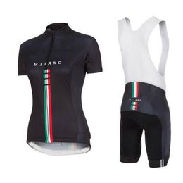Women's Milano Italy Pro Team Cycling Jersey Ropa Ciclismo Set Wielerkleding Vrouw Sets Zomer 2022 Cuissard Velo Pro Avec Gel218W
