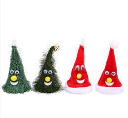 Singender, tanzender Weihnachtsbaum, funkelnder Stern, rockende Weihnachtsmütze, elektrisches, interaktives, animiertes Spielzeug, Plüsch, Kumpel, Geschenk, Feiertage, Neujahrsdekorationen