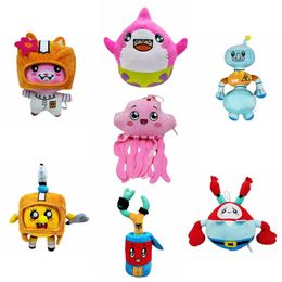 Wholesale New products Ocean Series Box Small people plush toy jellyfish fat shark fox crab children's game playmate home decorations