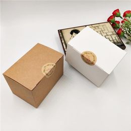 Gift Wrap 100pcs Kraft Paper DIY Handmade Packing Boxes Cardboard Soap Bags 9 6 6cm266t