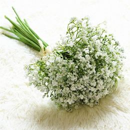 Babysbreath Artificial Flower Fake Gypsophila DIY Floral Bouquets Arrangement Wedding Decorative Flowers Home Garden Party Decorat279G