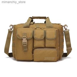 Outdoor Bags Laptop Bags Outdoor Tactical Messenger Bag Big Capacity Portab Shoulder Bag Camping Hiking Bandbag Q231130