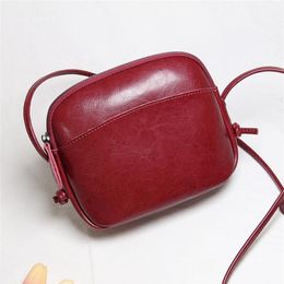 FoxTail & Lily Women Messenger Bag Genuine Leather Small Shell Bag Vintage Shoulder Bag Ladies Handbags Luxury Purse Women Bags 22154b