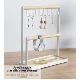 Other Home Decor Jewellery Storage Rack Earrings Bracelet Organiser Hanging Shelf Display Holder Necklace Watch Stud Stand Holders270K